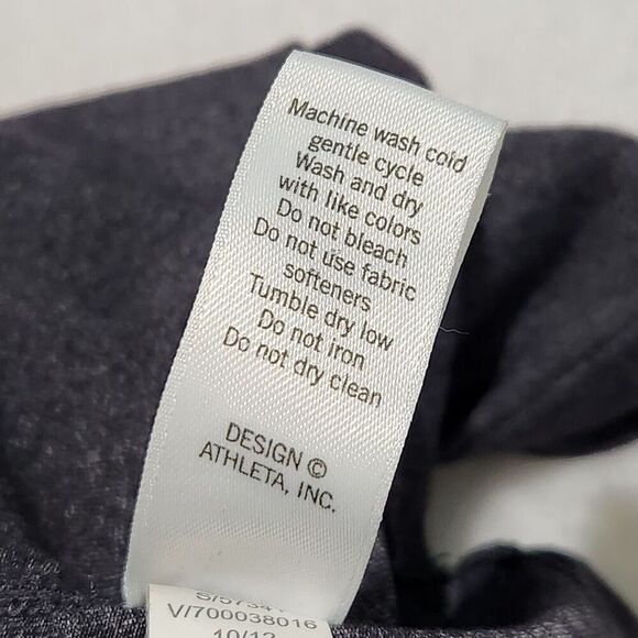 Athleta Tank Top Women Size Small Gray Criss Cross Stretch Built In Bra - Picture 8 of 9